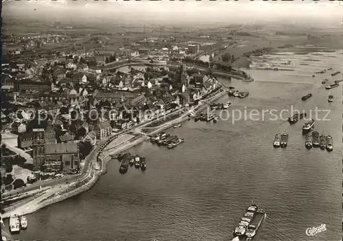 Emmerich Rhein Fliegeraufnahme Hafen Binnenschiffahrt Kat. Emmerich am Rhein