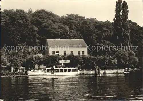 Woltersdorf Erkner HO Gaststaette Am Liebesquell Ausflugsdampfer Kat. Woltersdorf Erkner