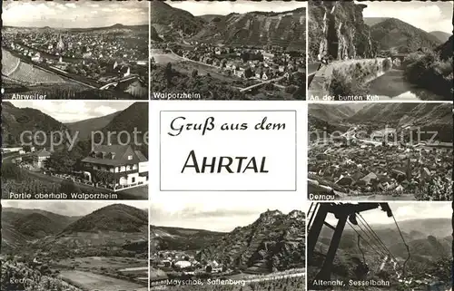 Ahrweiler Ahr und Umgebung Sehenswuerdigkeiten Ahrtal Sesselbahn Kat. Bad Neuenahr Ahrweiler