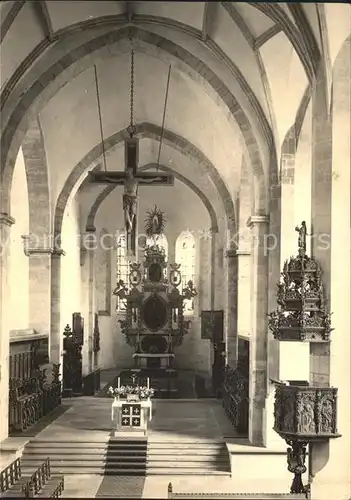 Merseburg Saale Innenansicht Dom Ostchor Altar Kanzel Kat. Merseburg