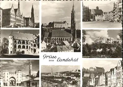 Landshut Isar Teilansichten Sehenswuerdigkeiten Kirche Kat. Landshut