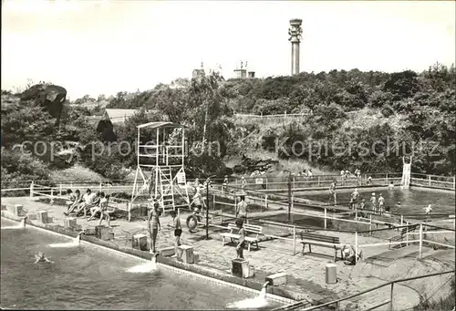 Halle Saale Petersberg Schwimmbad Kat. Halle