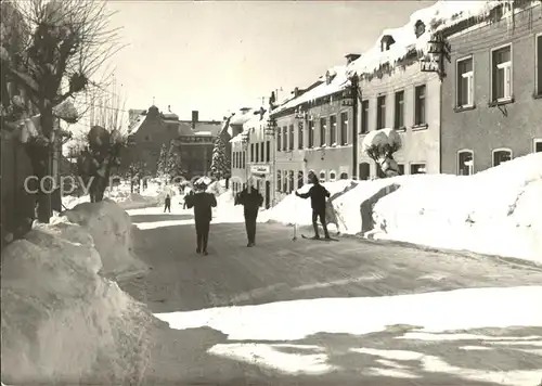 Schoeneck Vogtland Dr. Kuelz Strasse im Winter Kat. Schoeneck Vogtland