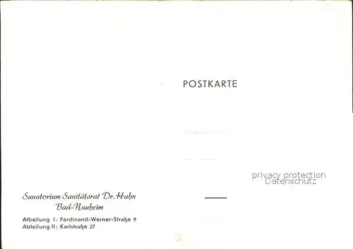 Breslau Niederschlesien Sanatorium Dr. Hahn Kuenstlerkarte Kat. Wroclaw