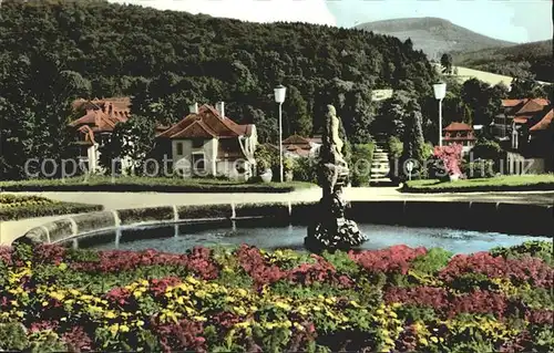 Bad Brueckenau Blick vom Fuerstenhof Brunnen Statue Kat. Bad Brueckenau