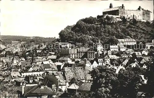 Kulmbach Blick zur Plassenburg Kat. Kulmbach