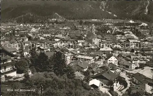 Mittenwald Karwendel Tirol Ortsansicht mit Kirche Kat. Schwaz