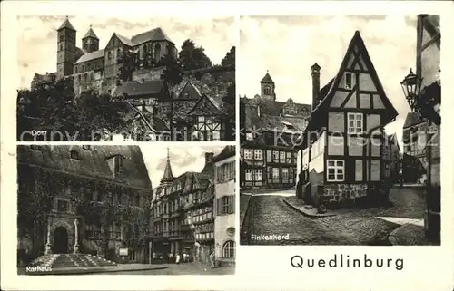 Quedlinburg Finkenherd Dom Rathaus Kat. Quedlinburg