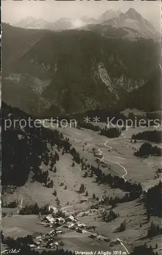 Unterjoch Alpenpanorama Fliegeraufnahme Kat. Bad Hindelang