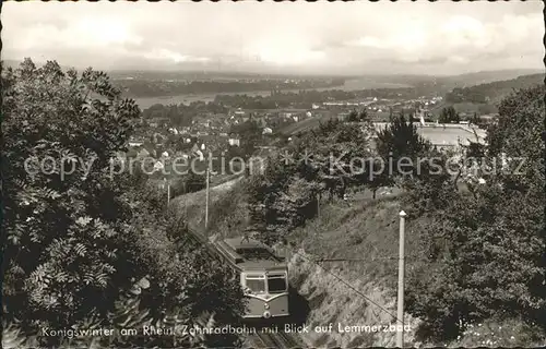 Koenigswinter Zahnradbahn mit Blick auf Lemmerzbad Kat. Koenigswinter