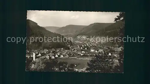 Calmbach Enz Panorama Luftkurort Schwarzwald Kat. Bad Wildbad