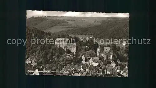 Schleiden Eifel Stadtbild mit Schloss und Schlosskirche Luftkurort Kat. Schleiden