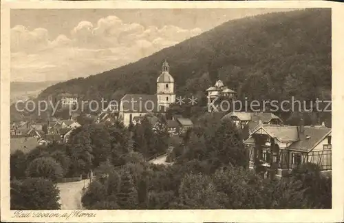 Bad Sooden Allendorf Ortsansicht mit Kirche Kupfertiefdruck Kat. Bad Sooden Allendorf