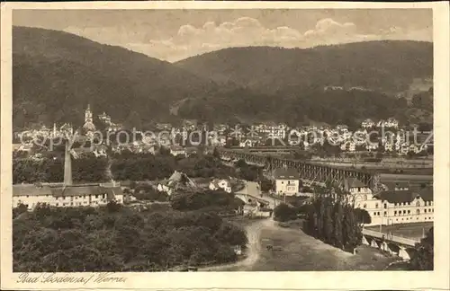 Bad Sooden Allendorf Ortsansicht mit Gradierwerk Kupfertiefdruck Kat. Bad Sooden Allendorf