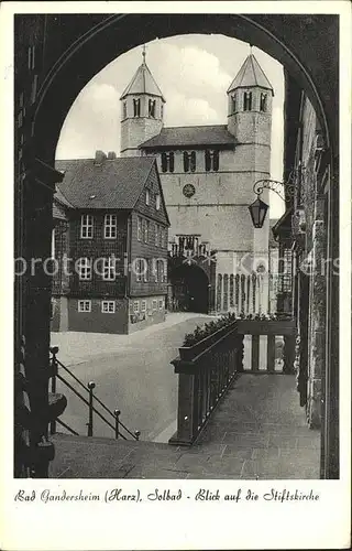 Bad Gandersheim Blick auf die Stiftskirche Kat. Bad Gandersheim