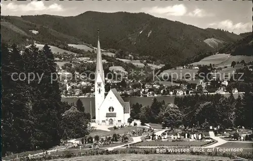 Bad Wiessee Kirche Blick auf Tegernsee Kat. Bad Wiessee