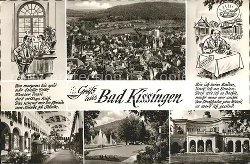 Bad Kissingen Kurstadt Kurhaus Park Diaetkost Karikatur Kat. Bad Kissingen