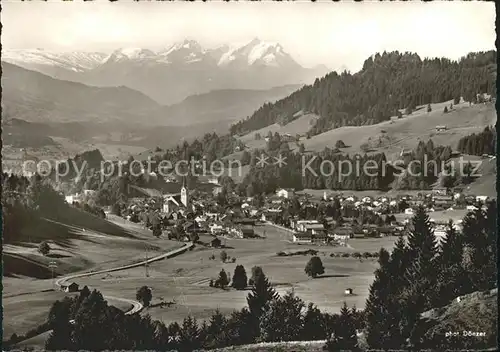 Oberstaufen Gesamtansicht Schrothkurort Alpenpanorama Kat. Oberstaufen