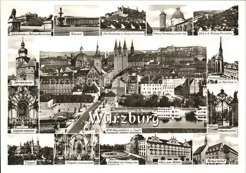 Wuerzburg Sehenswuerdigkeiten der Stadt Kat. Wuerzburg