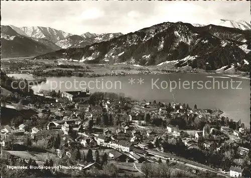 Tegernsee Panorama Blauberge und Hirschberg Kat. Tegernsee