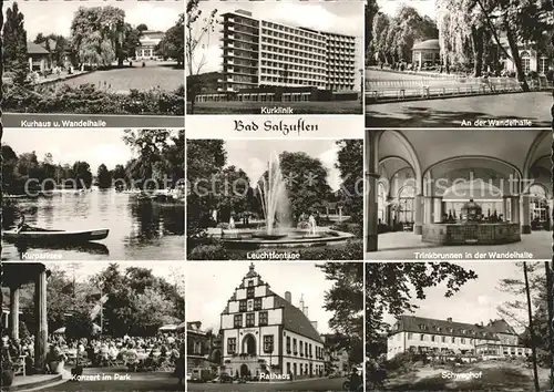 Bad Salzuflen Kurhaus Klinik Wandelhalle Fontaene Brunnen Konzert Rathaus Hof See Kat. Bad Salzuflen