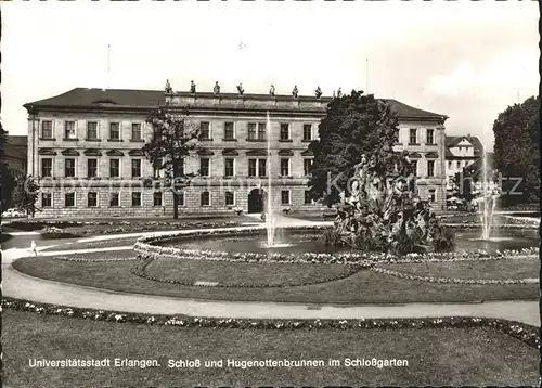 Erlangen Schloss Hugenottenbrunnen im Schlossgarten Universitaetsstadt Kat. Erlangen