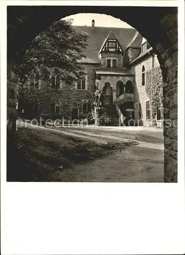 Burg Wupper Schloss Schlosshof mit Blick zur Kapelle Kat. Solingen