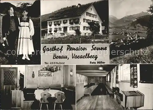 Bezau Vorarlberg Gasthof Pension Sonne Kegelbahn Trachten Kat. Bezau