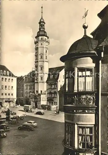 Gera Apothekenerker mit Blick nach dem Rathaus Kat. Gera