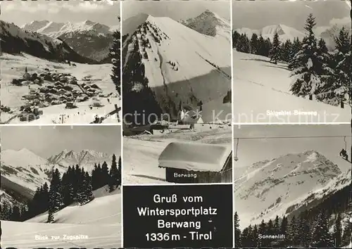 Berwang Tirol Wintersportplatz Skigebiet Zugspitze Sonnenlift Kat. Berwang