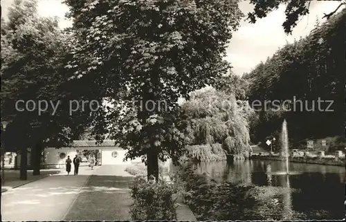 Bad Harzburg Kurpark Eingang Fontaene Kat. Bad Harzburg