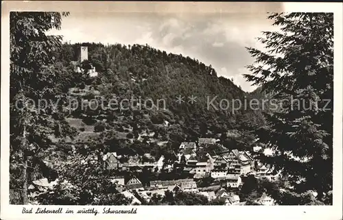 Bad Liebenzell Stadtbild mit Burg Schwarzwald Kat. Bad Liebenzell