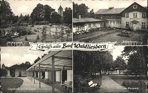 Bad Waldliesborn Kurpark Badehaus Liegehalle Milchbar Kat. Lippstadt