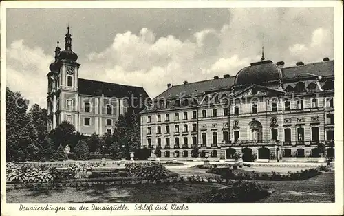 Donaueschingen Schloss und Kirche Kat. Donaueschingen
