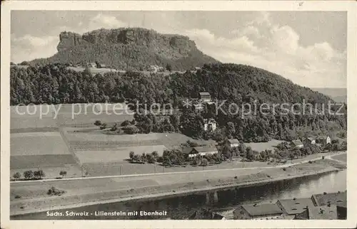 Lilienstein mit Ebenheit Kat. Bad Schandau