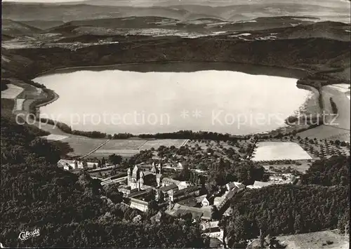 Maria Laach Glees Abtei See Fliegeraufnahme / Glees /Ahrweiler LKR