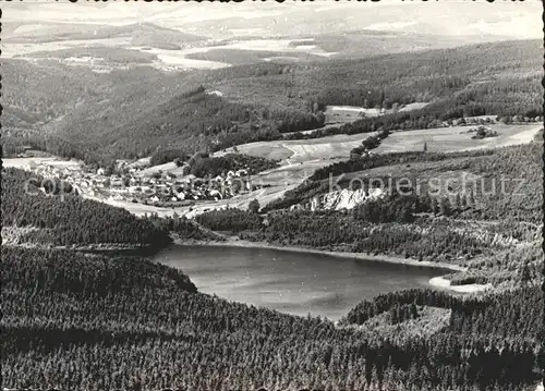 Sosa Erzgebirge Panorama Blick vom Auersberg Talsperre des Friedens Kat. Sosa