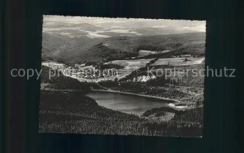 Sosa Erzgebirge Panorama Blick vom Auersberg Talsperre des Friedens Kat. Sosa