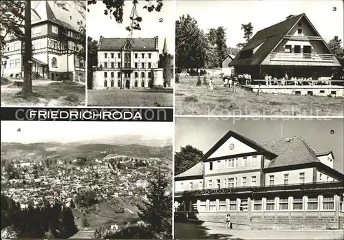 Friedrichroda FDGB Erholungsheim Schloss Reinhardsbrunn HO Gaststaette Koernberg Parkhotel Kat. Friedrichroda