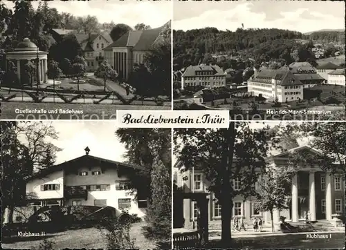 Bad Liebenstein Quellenhalle Badehaus Heinrich Mann Sanatorium Klubhaus Kat. Bad Liebenstein
