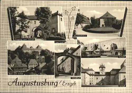 Augustusburg Schloss Schlosshof Brunnenhaus Kat. Augustusburg