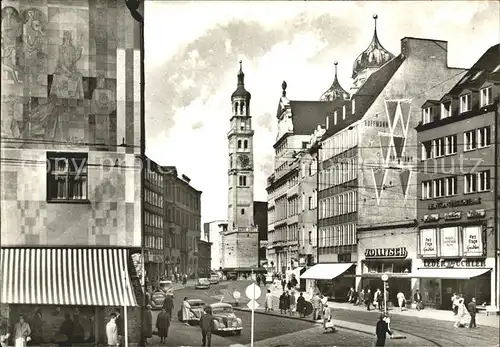 Augsburg Maximilianstrasse Rathaus Perlachturm Kat. Augsburg