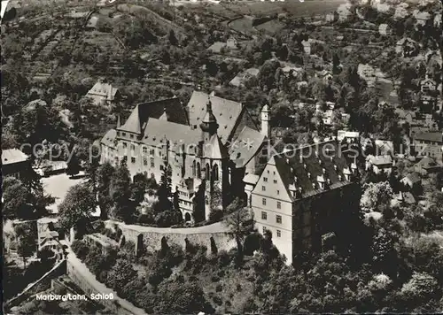 Marburg Lahn Schloss Fliegeraufnahme Kat. Marburg