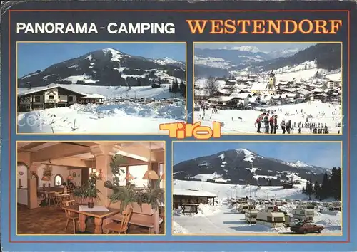 Westendorf Tirol Panorama Camping Teilansichten Gaststube Kat. Westendorf