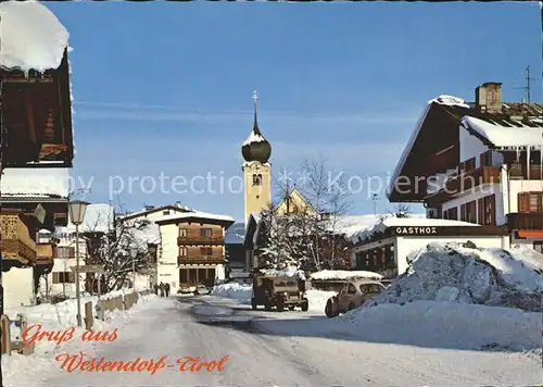 Westendorf Tirol Ortspartie Kirche Kat. Westendorf