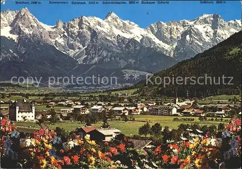 Maishofen Panorama mit oesterr Alpen Kat. Maishofen Zell am See