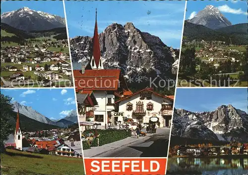 Seefeld Tirol Total Ortsansicht Kirche See Kat. Seefeld in Tirol