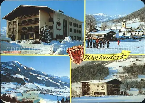 Westendorf Tirol Hotel Briem Ortsansicht Panorama Kat. Westendorf