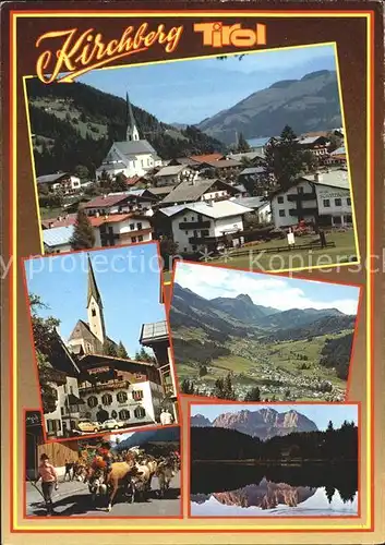 Kirchberg Tirol Ortsansicht Viehtrieb Panorama See Kat. Kirchberg in Tirol