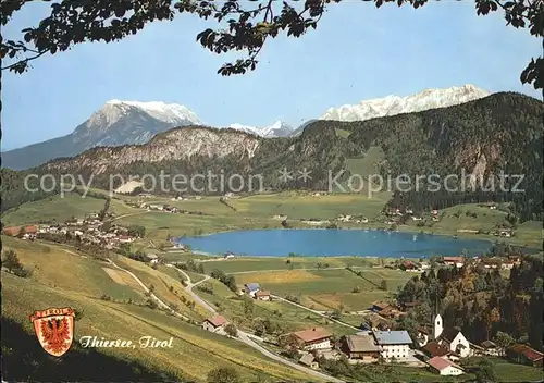 Thiersee mit Alpenseebad Zahmer und Wilder Kaiser Kat. Thiersee